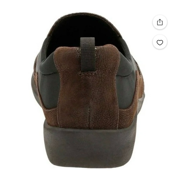 CLARKS Women's Comfort Cloud-steppers Sillian Paz Dark Brown Slip-On Loafers - Picture 6 of 16